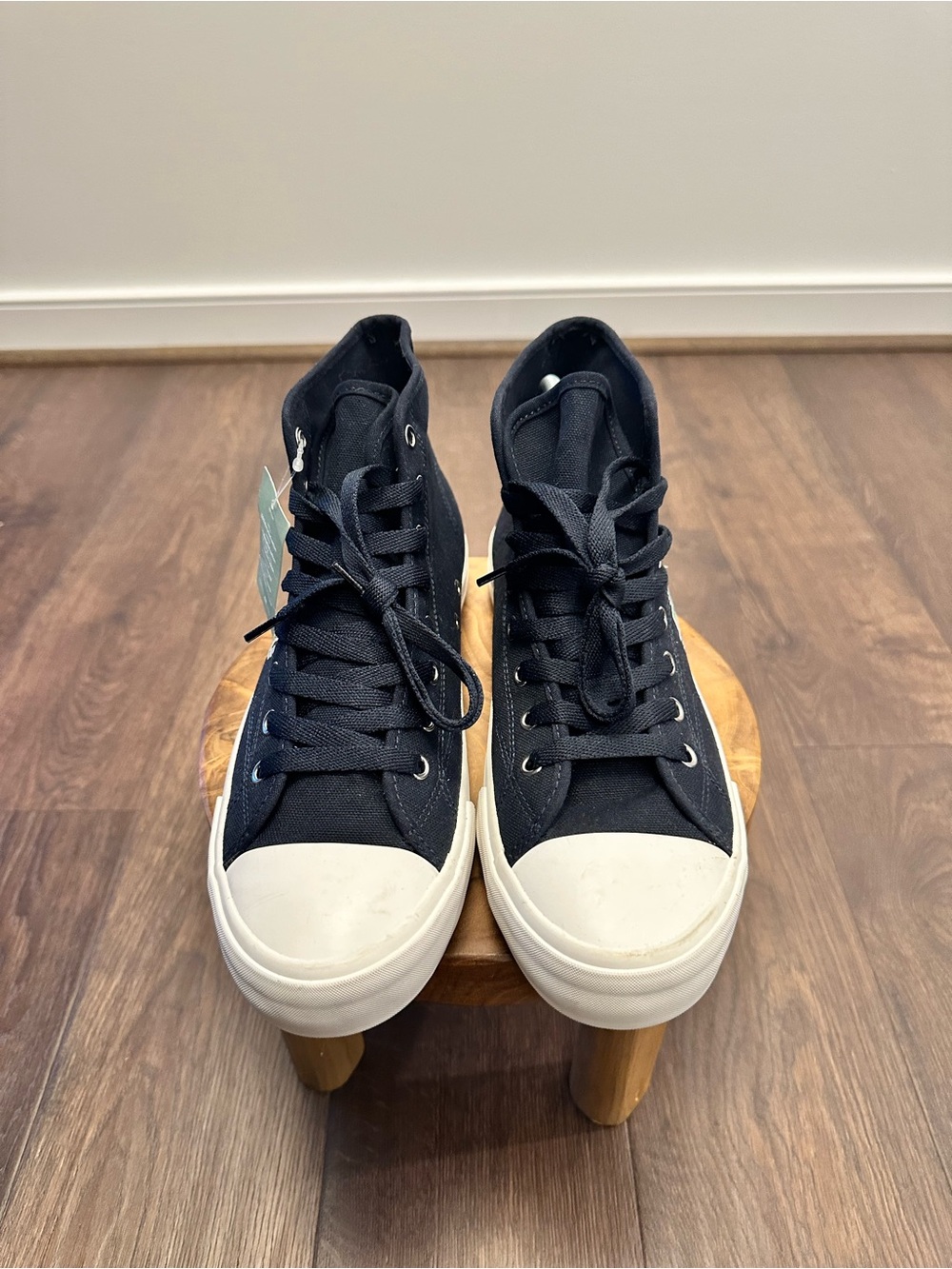 Keith Haring X H&M Men's Canvas Shoes Black High-Top Sneakers, Size 9